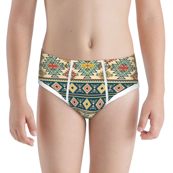 Pofeuu Traditional Tribal Aztec1 Print Boy's Briefs Toddler Boys' Underwear, Organic Cotton, Comfort Briefs-XX-Small