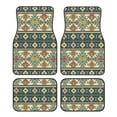 thumbnail image 1 of Pofeuu Traditional Tribal Aztec1 Print Car Foot Mat Set of 4 Pieces - All-Weather Full Set Floor Mats for Cars Trucks SUVs, 1 of 7