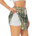 thumbnail image 1 of Pofeuu Traditional Tribal Aztec1 Print Women's Athletic Shorts Running Workout Shorts Tummy Control Quick Dry Gym Shorts with Pockets Double layer sports shorts-Small, 1 of 7