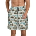 thumbnail image 1 of Pofeuu Transport Train Prin Men's Swim Trunks Quick Dry Bathing Suit Swimming Board Shorts Mesh Lining Beach Swimwear-X-Large, 1 of 6