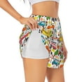 thumbnail image 1 of Pofeuu Transports with Animals Print Women's Athletic Shorts Running Workout Shorts Tummy Control Quick Dry Gym Shorts with Pockets Double layer sports shorts-X-Large, 1 of 7