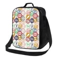 thumbnail image 1 of Pofeuu Travel Stamp Print Lunch Bag Women Insulated Lunch Box Reusable Leakproof Large Spacious Cooler Tote for Women Men, 1 of 7