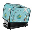 Pofeuu Travelling on Airplane Print Universal Two Slice Toaster Cover