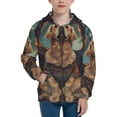thumbnail image 1 of Pofeuu Tree Meditating Golden Retriever Print Teenage Zipper Hoodie Sweatshirts Hooded Casual Jackets With Pocket For Boys Girls-Small, 1 of 6