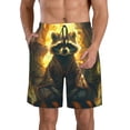 thumbnail image 1 of Pofeuu Tree Meditating Raccoon Prin Men's Swim Trunks Quick Dry Bathing Suit Swimming Board Shorts Mesh Lining Beach Swimwear-3X-Large, 1 of 6