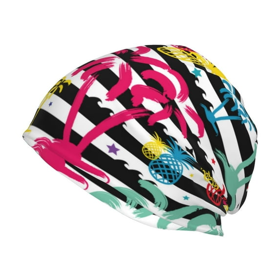 Pofeuu Trendy Colorful Pineapples Print Beanie Hat for Men and Women Winter Warm Hats Knit Slouchy Thick Skull Cap