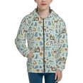 thumbnail image 1 of Pofeuu Tribal Animals Print Teenage Zipper Hoodie Sweatshirts Hooded Casual Jackets With Pocket For Boys Girls-Medium, 1 of 6