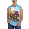 thumbnail image 1 of Pofeuu Trip to London Print Men's Muscle T-Shirt, Sleeveless, Muscle Tank, Classic Muscle Tee Top For Men Casual Sleeveless Muscle T-Shirt Trendy Clothes-Small, 1 of 7