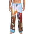 thumbnail image 1 of Pofeuu Trip to London Print Men's Pajama Pants, Soft Lounge Pajama Pants with big pockets for Men Plaid Pj Bottoms-Small, 1 of 6