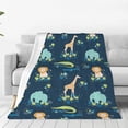thumbnail image 1 of Pofeuu Tropical Animals Print Ultra-Soft Micro Fleece Blanket,for Bed Or Sofa,All Season Throw Blankets Flannel Blanket-50"x40", 1 of 7