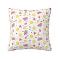thumbnail image 1 of Pofeuu Tropical Fruit Print Double-sided plush pillowcase Square Throw Pillow Covers Pillows Cover for Living Room Bedroom Sofa Couch Cushion Cover（No pillow core）-24"x24", 1 of 7