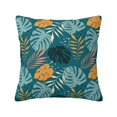 thumbnail image 1 of Pofeuu Tropical Leaves Print Double-sided plush pillowcase Square Throw Pillow Covers Pillows Cover for Living Room Bedroom Sofa Couch Cushion Cover（No pillow core）-12"x12", 1 of 7