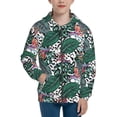 thumbnail image 1 of Pofeuu Tropical Leaves Print Teenage Zipper Hoodie Sweatshirts Hooded Casual Jackets With Pocket For Boys Girls-Medium, 1 of 6