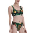 thumbnail image 1 of Pofeuu Tropical Tribe Mask Print Womens Bathing Suits Modest High Waisted Bikini Sets Cute Halter 2 Piece Swim Suit, 1 of 7