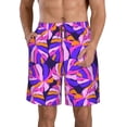 thumbnail image 1 of Pofeuu Tropics Leaf Prin Men's Swim Trunks Quick Dry Bathing Suit Swimming Board Shorts Mesh Lining Beach Swimwear-XX-Large, 1 of 6