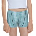thumbnail image 1 of Pofeuu Turquoise Wooden1 Print Soft Cotton Girls Boyshort panties Toddler Underwear-X-Small, 1 of 5