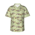 thumbnail image 1 of Pofeuu Twig Sloth Print Hawaiian Shirt for Men Sleeves Casual Button Down Summer Beach Dress Shirts T-Shirts,X-Large, 1 of 7