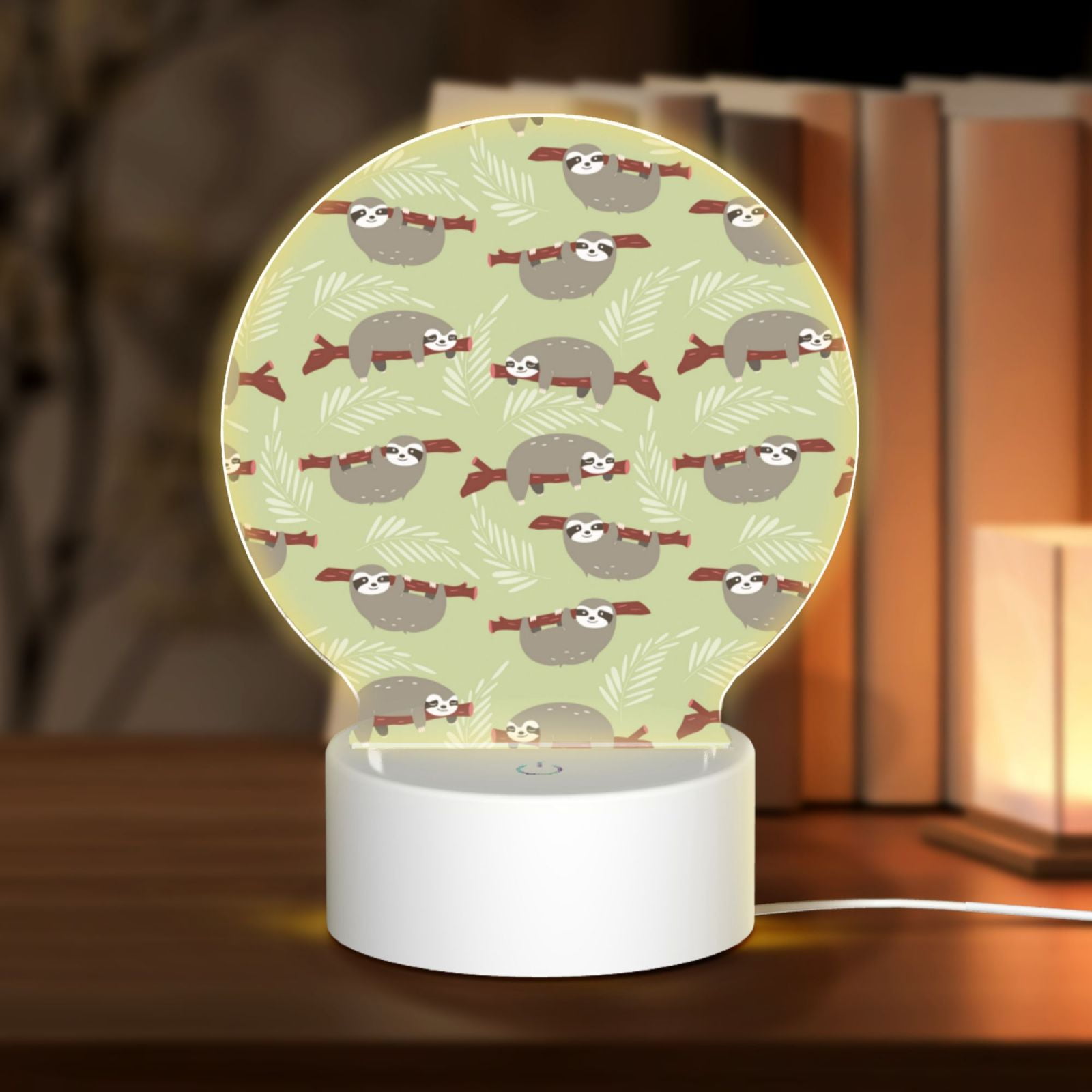 Pofeuu Twig Sloth Print LED Christmas Night Light Lamp Base Gift DIY 3D ...