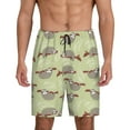thumbnail image 1 of Pofeuu Twig Sloth Print Men's Soft Woven Elastic Waistband Sleep Pajama Short-3X-Large, 1 of 6