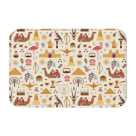 Pofeuu UAE Travel1 Print Hem Mat 40x60 - Multipurpose Doormat for Indoor & Outdoor Use - Welcome Your Guests with our Entrance Mat