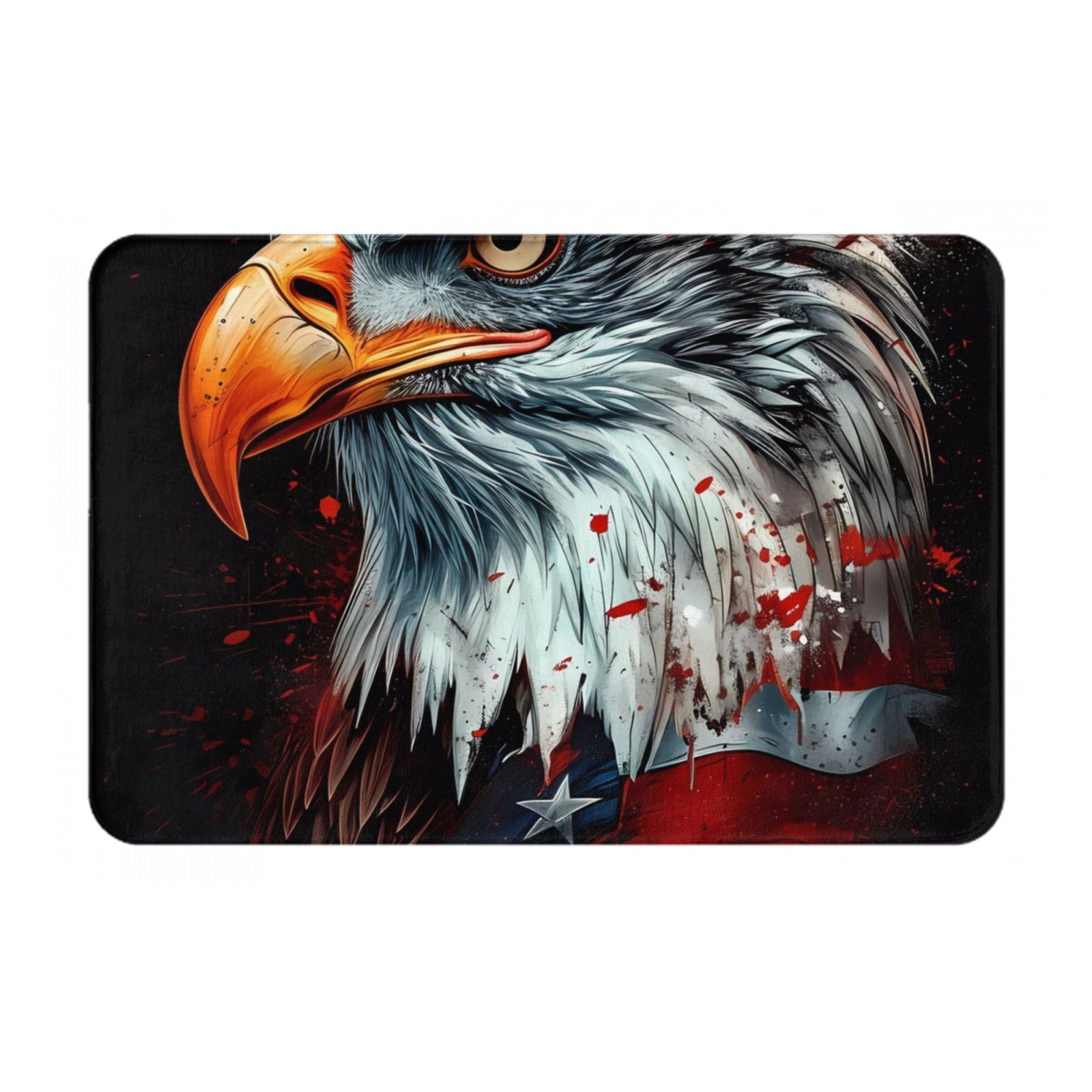 Pofeuu USA Bald Eagle Print Flannel Doormats Rug16