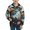 thumbnail image 1 of Pofeuu USA Bald Eagle Print Teenage Zipper Hoodie Sweatshirts Hooded Casual Jackets With Pocket For Boys Girls-Medium, 1 of 6