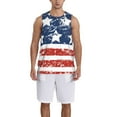 thumbnail image 1 of Pofeuu USA Colors Stripes1 Print Basketball Jersey, Shirts for Men Youth Basketball Jersey Crew Neck-Small, 1 of 6