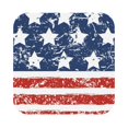 thumbnail image 1 of Pofeuu USA Colors Stripes1 Print Leather Coasters Set of 6, Round Cups Mugs Mat Pad for Home Kitchen Heat Resistant Drink Coasters,Square, 1 of 7