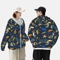 thumbnail image 1 of Pofeuu Undersea Animals Print Sun Protection Outdoor Lightweight Full Zip UV Cooling Hoodie Long Sleeve Summer Clothing for Outdoor Hiking-Small, 1 of 5