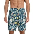 thumbnail image 1 of Pofeuu Underwater Creature Print Men's Soft Woven Elastic Waistband Sleep Pajama Short-4X-Large, 1 of 6