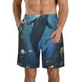 thumbnail image 1 of Pofeuu Underwater Dolphin Prin Men's Swim Trunks Quick Dry Bathing Suit Swimming Board Shorts Mesh Lining Beach Swimwear-XX-Large, 1 of 6