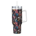 thumbnail image 1 of Pofeuu United States Of America Print 40oz Ice Bully With Handle And Straw Stainless Steel Vacuum Insulated Cup And 2 In 1 Straw Lid, 1 of 8
