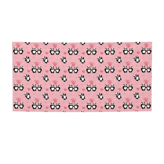 Pofeuu Valentine'S Day Panda Print Colorful Yard Festival Banner Sign Party Outdoor & Indoor Party Decoration Banne Festival Yard Sign-Medium