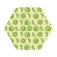 thumbnail image 1 of Pofeuu Various Lemons Print Leather Coasters Set of 6, Round Cups Mugs Mat Pad for Home Kitchen Heat Resistant Drink Coasters,Hexagon, 1 of 7
