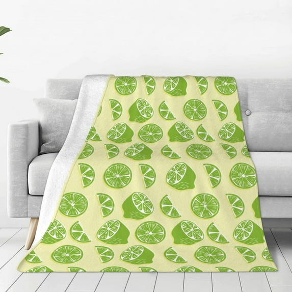 Pofeuu Various Lemons Print Ultra-Soft Micro Fleece Blanket,for Bed Or Sofa,All Season Throw Blankets Flannel Blanket-50"x40"