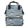 thumbnail image 1 of Pofeuu Various Wild Sea Fish Print Diaper Bag Backpack, Multifunction Travel Pack Maternity Baby Changing Bags, Large Capacity, Waterproof, 1 of 6