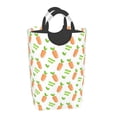thumbnail image 1 of Pofeuu Vegan Fruit Carrot Print Laundry Basket, Laundry Hamper, Collapsible Laundry Baskets, Dirty Clothes Hamper, Waterproof with Foam Protected Aluminum Handles, 1 of 5