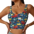 thumbnail image 1 of Pofeuu Vehicles Cartoon with Funny Drivers,Animal Drivers Print Sports Bra for Women Sexy Vest Yoga Running Gym Fitness Crop Bras Tops-XX-Large, 1 of 8