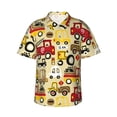 thumbnail image 1 of Pofeuu Vehicles Print Hawaiian Shirt for Men Sleeves Casual Button Down Summer Beach Dress Shirts T-Shirts,Medium, 1 of 7