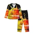thumbnail image 1 of Pofeuu Vibrant Color Splash Print Womens Pajamas Set Long Sleeve Sleepwear Button Down Nightwear Soft Pj Lounge Sets Button Down Pajamas Women-XX-Large, 1 of 7