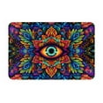 thumbnail image 1 of Pofeuu Vibrant Psychedelic Eye Print Flannel Doormats Rug16"x24"Rug Washable Doormats Indoor Outdoor Rugs for Layered Front Door Mats, Porch, Kitchen, Entryway, 1 of 7