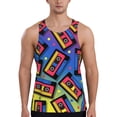 thumbnail image 1 of Pofeuu Vintage Audio Cassettes Print Men's Workout Tank Tops Sleeveless Muscle Gym Shirt Quick Dry-, 1 of 7