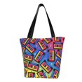 thumbnail image 1 of Pofeuu Vintage Audio Cassettes Print Women Fashion Shoulder Handbags Top Handle Satchel Bags Tote Shoulder Shopping Bag Stylish Canvas Tote Bag, 1 of 6