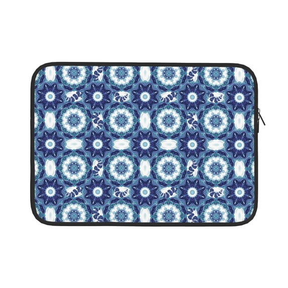 Pofeuu Vintage Blue Print Laptop Carrying Case,13-15-Inch Laptop and Tablet, Sleek Design, Durable and Water-Repellent Fabric, Business Casual or School-15 inch