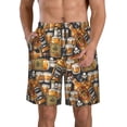 thumbnail image 1 of Pofeuu Vintage Bottles Prin Men's Swim Trunks Quick Dry Bathing Suit Swimming Board Shorts Mesh Lining Beach Swimwear-XX-Large, 1 of 6