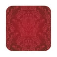 thumbnail image 1 of Pofeuu Vintage Burgundy Print Leather Coasters Set of 6, Round Cups Mugs Mat Pad for Home Kitchen Heat Resistant Drink Coasters,Square, 1 of 7