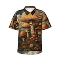 thumbnail image 1 of Pofeuu Vintage Cloud Mushroom Print Hawaiian Shirt for Men Sleeves Casual Button Down Summer Beach Dress Shirts T-Shirts,Medium, 1 of 7