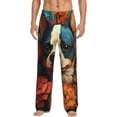 thumbnail image 1 of Pofeuu Vintage Colorful Flower French Bulldog Print Men's Pajama Pants, Soft Lounge Pajama Pants with big pockets for Men Plaid Pj Bottoms-XX-Large, 1 of 6