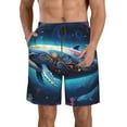 thumbnail image 1 of Pofeuu Vintage Colorful Patterned Dolphin Prin Men's Swim Trunks Quick Dry Bathing Suit Swimming Board Shorts Mesh Lining Beach Swimwear-Small, 1 of 6