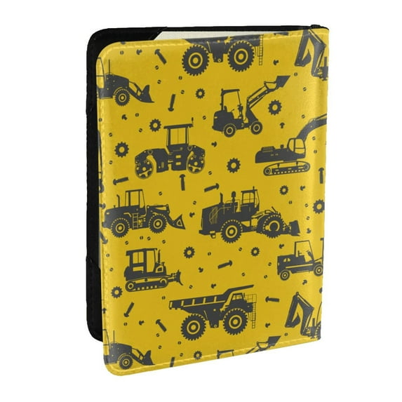 Pofeuu Vintage Excavator Print Travel Document Organizer Passport Holder Men Women for Family (6.5 in x 4.5 in),Wallet Holder Credit Card Clutch Bag Case